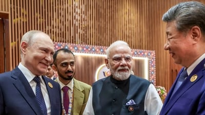 The latest photograph comes even as India hosts the BRICS summit amid heightened geopolitical tensions. (X/ @narendramodi)