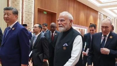 PM Modi walking with Chinese President Xi Jinping and Russia's Vladimir Putin at BRICS Summit 2026 venue in Delhi (X/narendramodi) PM Modi walking with Chinese President Xi Jinping and Russia's Vladimir Putin at BRICS Summit 2026 venue in Delhi (X/narendramodi)