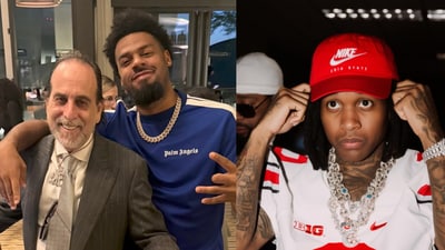 NBA star Quinn Cook with Lil Durk's attorney Drew Findling after the verdict (L) and Lil Durk (R). (Quinn Cook and Lil Durk on Instagram ) NBA star Quinn Cook with Lil Durk's attorney Drew Findling after the verdict (L) and Lil Durk (R). (Quinn Cook and Lil Durk on Instagram )