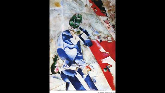We really do contain multitudes. (Above) The Poet, or Half Past Three by Marc Chagall; 1911.