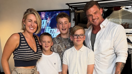 Alan and Catherine Ritchson with their three sons.