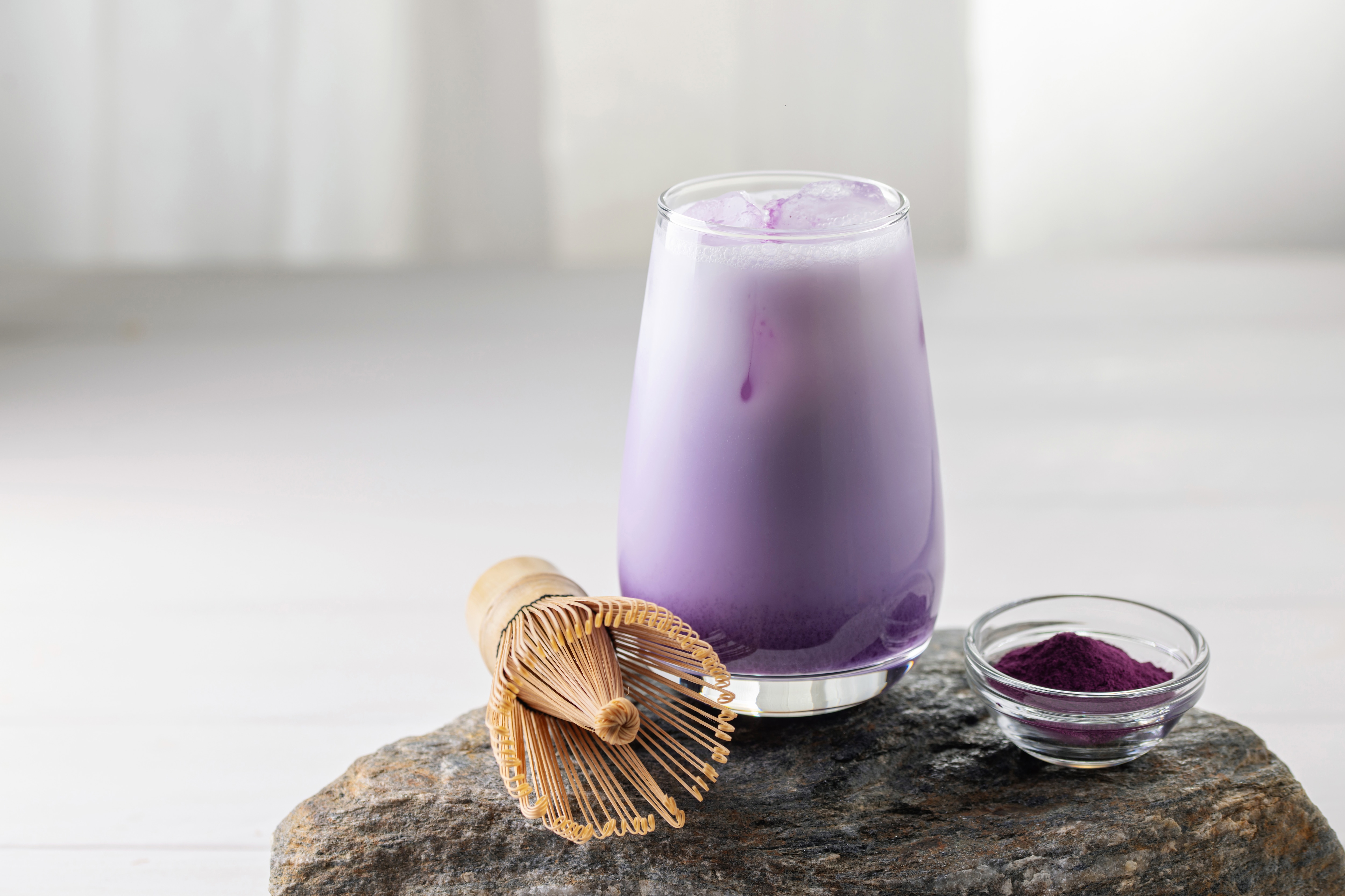 An ube latte. (Adobe Stock) An ube latte. (Adobe Stock)