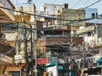 A cramped PG locality near Delhi University’s north campus. (Sanchit Khanna/HT Photo)