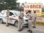 A senior IPS officer overseeing traffic said restrictions were imposed on a “need basis”, with specific junctions stopped only shortly before a delegation’s motorcade arrives. (PTI)