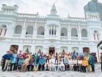 Akal Takht acting jathedar Giani Kuldeep Singh Gargaj performed the enshrinement of the Guru Granth Sahib at the Wadda Gurdwara Sahib in Penang, Malaysia, on Saturday. (HT Photo) Akal Takht acting jathedar Giani Kuldeep Singh Gargaj performed the enshrinement of the Guru Granth Sahib at the Wadda Gurdwara Sahib in Penang, Malaysia, on Saturday. (HT Photo)