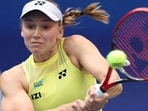 Elena Rybakina on way to beating Aryna Sabalenka in the US Open women's singles final in New York on Saturday. (AFP)