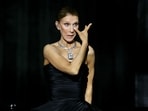 Canadian singer Celine Dion gestures as she performs during her first concert of a series at the Plenitude Arena in Nanterre, west of Paris on september 12, 2026. Celine Dion is to fulfil her dream of returning to the stage after years battling a rare neurological disorder, with thousands of fans from all over the world descending on the arena west of Paris. (Photo by Thomas SAMSON / AFP)(AFP)