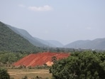 The Kambalakonda Wildlife Sanctuary, as seen from the construction site of the Google-Adani data centre in Tarluvada, Visakhapatnam, Andhra Pradesh, India, August 3, 2026. (REUTERS)