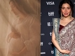 Mahira Khan shows off her baby bump at TIFF 2026. 