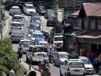 The widening is necessitated in wake of the vehicular rush witnessed by Shimla. (Deepak Sansta/HT)