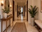Hallways have great decor potential!