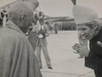 On September 17, 1948, the Nizam (right) surrendered to the Indian government

