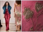 The zardozi embroidery used on Ralph Lauren dress at New York Fashion Week. 