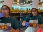 A Google employee joined a modak-making activity at her Bengaluru office ahead of Ganesh Chaturthi.