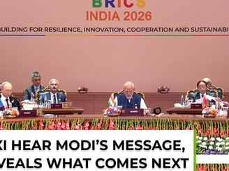 PM Modi drops major BRICS plan with Putin &amp; Xi beside him