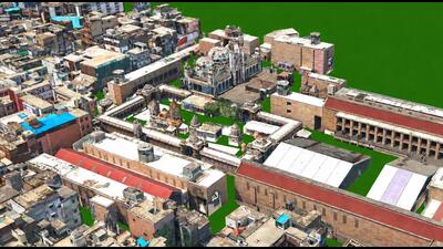 A digital twin of Varanasi. A replica built built from LiDAR, aerial and drone imagery and 360-degree street-level scans, captured using light aircraft, backpack-mounted scanners and vehicles.