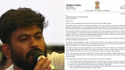 This comes a day after Abhijeet Dipke was allegedly heckled by some influencers in Balaghat, where he had gone to meet the parents of tribal children who had died due to an infection. (Reuters File/ Dipke X handle) This comes a day after Abhijeet Dipke was allegedly heckled by some influencers in Balaghat, where he had gone to meet the parents of tribal children who had died due to an infection. (Reuters File/ Dipke X handle)
