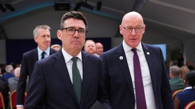 After Burnham's remarks on Scottish referendum, SNP MP Swinney claimed the PM was “facing up to the idea that he will go down in history as the final prime minister of the United Kingdom.” (Getty Images Pool via AP)