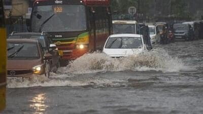 Heavy rain lashed Mumbai on Sunday, with BKC recording the highest rainfall at 147.6 mm between 1am and 10am, data showed.