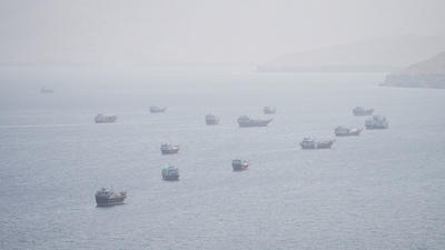 Several explosions were reported overnight around Qeshm, the largest island in the Hormuz Strait. (REUTERS Representative)