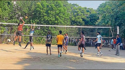 Players in action during the tournament in Ludhiana on Sunday. (HT Photo) Players in action during the tournament in Ludhiana on Sunday. (HT Photo)