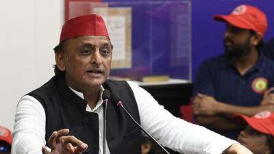SP chief Akhilesh Yadav also criticised the state’s health services, claiming they had been “ruined” under the present regime. (File) SP chief Akhilesh Yadav also criticised the state’s health services, claiming they had been “ruined” under the present regime. (File)