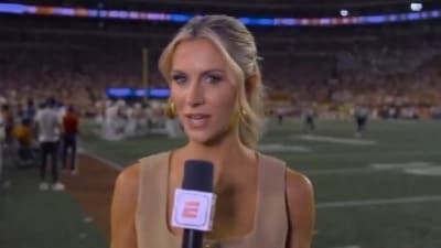 ESPN's incident with Sarkisian led to apologies, with reporters claiming he was patient despite technical issues. However. fans expressed disappointment in his lack of respect for Rowe after a crucial win. (X@awfulannouncing)