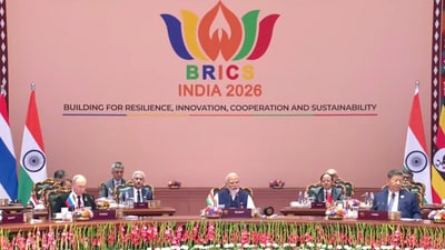PM Modi addressing on Day 2 of BRICS Summit in Delhi on Sunday