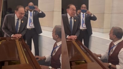Malaysian PM Anwar Ibrahim sang a Kishore Kumar classic during his India visit for the BRICS Summit. (Instagram/anwaribrahim_my)