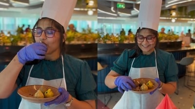 A Google employee joined a modak-making activity at her Bengaluru office ahead of Ganesh Chaturthi. (Instagram/unfilteredgazal) A Google employee joined a modak-making activity at her Bengaluru office ahead of Ganesh Chaturthi. (Instagram/unfilteredgazal)
