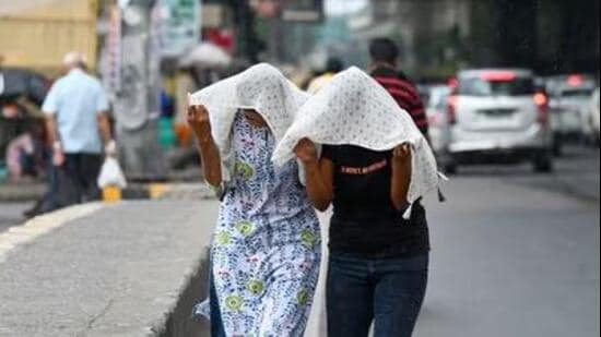 Despite the dip, the maximum temperature was 1.9°C above normal. (Gurpreet Singh/Hindustan Times)