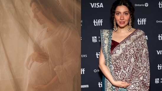 Mahira Khan shows off her baby bump at TIFF 2026.