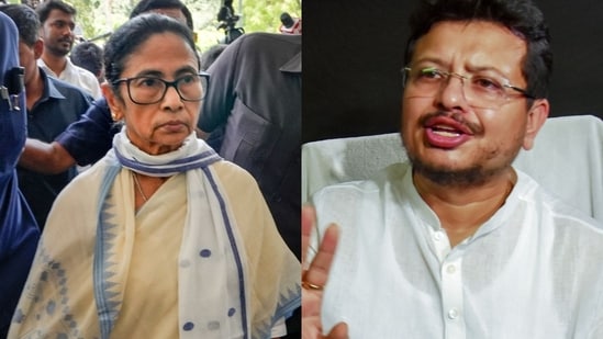 Mamata and Ritabrata Banerjee factions take on each other over the two-flower TMC symbol.