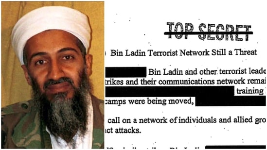 Osama Bin Laden’s India terror plan emerges in declassified CIA files.(HT file/CIA)
