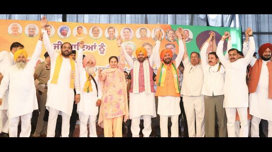 Nayab Singh Saini said it is the government’s responsibility to go among the people, listen to their problems and resolve them. (HT Photo)