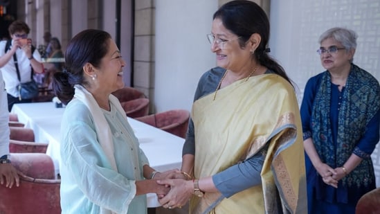 Union minister for women and child development Annapurna Devi She met with Louise Araneta-Marcos, the First Lady of the Republic of the Philippines on the sidelines of the BRICS summit.
