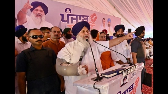 The rally also came amid discontent within the SAD over Kaur’s appointment. (HT Photo)
