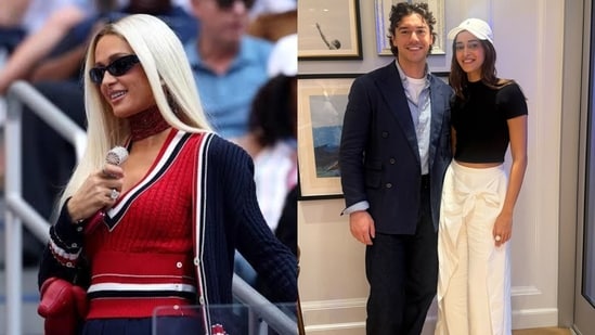 Paris Hilton; Ananya Panday with with American actor Belmont Cameli