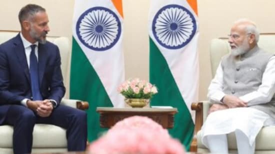 Prime Minister Narendra Modi and His Highness Prince Rahim Aga Khan V