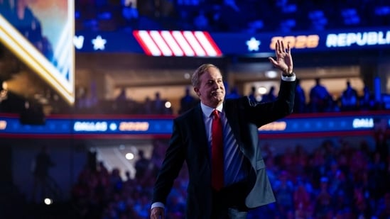 Ken Paxton, Texas’ Republican candidate for Senate, at the GOP’s Midterm Convention in Dallas on Wednesday.