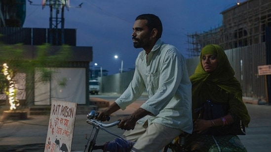 A still from Lovers in the Blue Night.
