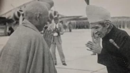 On September 17, 1948, the Nizam (right) surrendered to the Indian government
