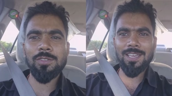 A Noida man let his tired cab driver rest and drove the car himself from Noida towards Lucknow.(Instagram/travellermishra_)