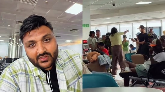 A man sparks debate after comparing reactions to Indians and foreigners filming Reels at airports.