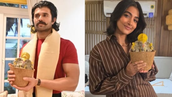 ఈకో- ఫ్రెండ్లీ గణపతి విగ్రహాలతో సినీ ప్రముఖులు..