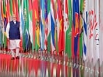 Prime Minister Narendra Modi arrives at Bharat Mandapam on the second day of the BRICS Summit 2026, in New Delhi, September 13, 2026. (PMO Photo)