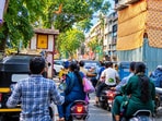 Pandals hinder traffic movement in central Pune