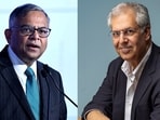Tata Sons Chairman Natarajan Chandrasekaran (left) and Tata Trusts Chairman Noel Tata.