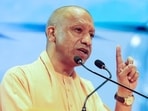 Chief minister Yogi Adityanath at the foundation day of Ram Manohar Lohia Institute of Medical Sciences in Lucknow on Sunday. (ANI PHOTO)