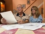 Art Monk at home with his wife, Kathie Monk, in Columbia, S.C.